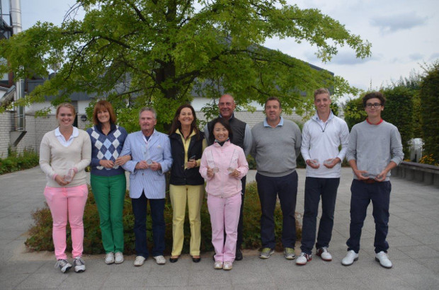 Neun glückliche Teilnehmer im GC Mettmann – die Clubmeister 2013! 