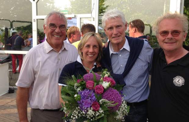 Das Organisationsteam  des Lions Golf Cups mit (v.l.): Prof. Bernhard Lietdke, Sabina Henrich, Manfred Weinig und Prinz Charles von Auersperg